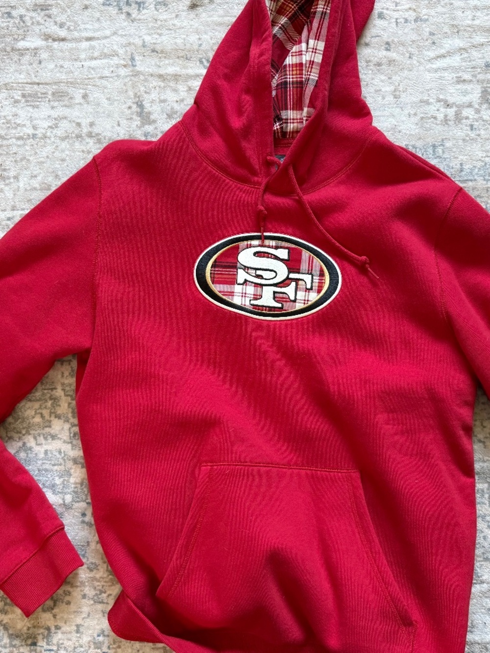 49ers plaid hoodie